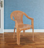 CHR2061 Plastic Chair in Light Pear Wood Finish , Set of 4