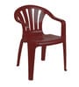 CHR2005 Plastic Chair in Rose Wood Colour , Set of 4