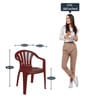 CHR2005 Plastic Chair in Rose Wood Colour , Set of 4