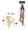 CHR2165 Plastic Chair in Beige Colour , Set of 4