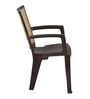 CHR2226 Plastic Chair in Season Rust Brown & Biscuit Colour, Set of 2