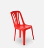 CHR4001 Plastic Chair in Red Finish , Set of 4