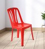 CHR4001 Plastic Chair in Red Finish , Set of 4