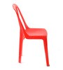 CHR4001 Plastic Chair in Red Finish , Set of 4