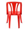 CHR4001 Plastic Chair in Red Finish , Set of 4