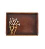 Chriping Birds Brown  Wooden (Set of 2) Serving Trays