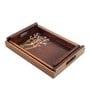 Chriping Birds Brown  Wooden (Set of 2) Serving Trays