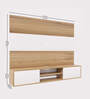 Christie Tv Unit In Oak And White Colour
