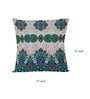 Christmas Collection Aqua Abstract Satin 16X16 Inches Cushion Cover