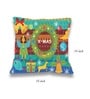 Christmas Collection Multicolor Abstract Satin 16X16 Inches Cushion Cover