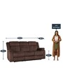Christopher 3 Seater Recliner in Brown Colour