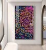 Chromatic Fish Dance Glass Finish Vertical Wall Art