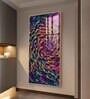 Chromatic Fish Dance Glass Finish Vertical Wall Art