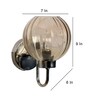 Agueda Chrome Iron and Glass Wall Sconces