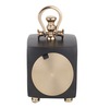 Chrono Cube Black Aluminium Table Clock