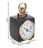 Chrono Cube Black Aluminium Table Clock