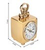 Chrono Cube Gold Aluminium Table Clock