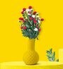 Chrysanthemum Red & White Plastic Artificial Flower
