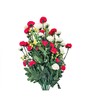 Chrysanthemum Red & White Plastic Artificial Flower