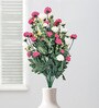Chrysanthemum White & Light Pink Plastic Artificial Flower