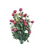 Chrysanthemum White & Light Pink Plastic Artificial Flower