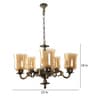 Dorian Antique Brass Metal Shaded Chandelier