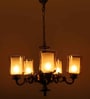 Dorian Antique Brass Metal Shaded Chandelier
