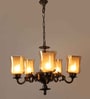 Dorian Antique Brass Metal Shaded Chandelier
