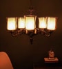 Dorian Antique Brass Metal Shaded Chandelier