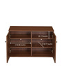 Churchill 2 Door Shoe Cabinet in Walnut Finish