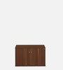 Churchill 2 Door Shoe Cabinet in Walnut Finish