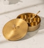 Chutki Masala Box Handcrafted Brass Spice Box with 7 Containers