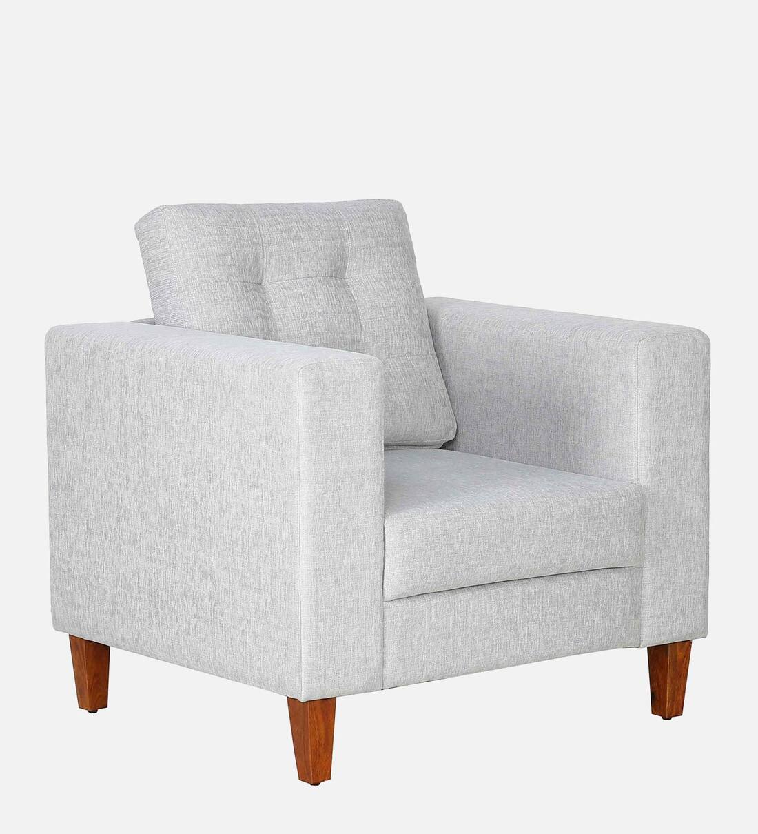 Buy Cindy Fabric 1 Seater Sofa In Ash Grey Colour at 15% OFF by Casacraft  from Pepperfry | Pepperfry