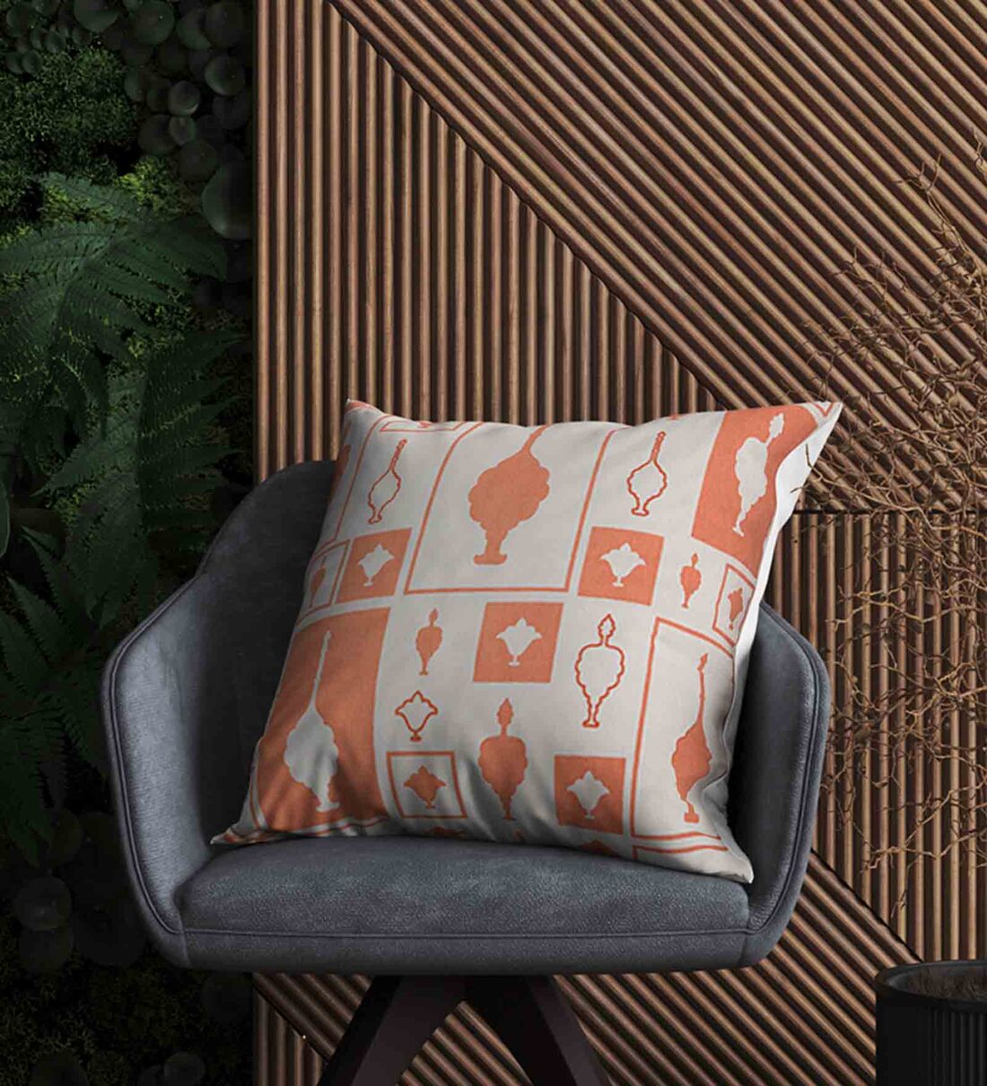 Buy City Palace Jaipuri Print Cushion Cover ( Set Of 5 ) By Fanusta Online Traditional Cushion