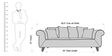 Cielo Fabric 3 Seater Sofa in Beige Colour