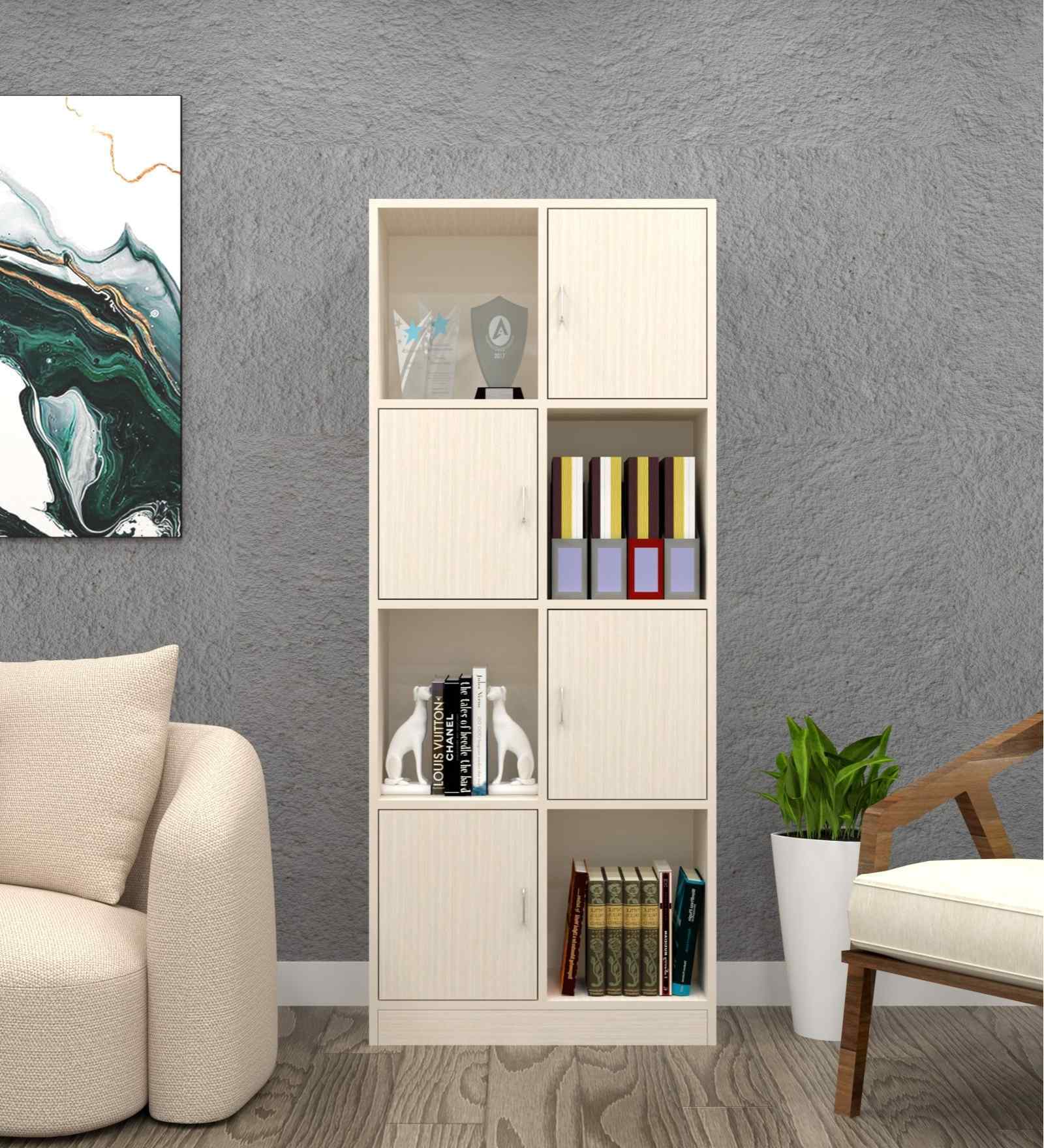 Cinderella 8 Shelves Bookshelf in Highland Pine Finish