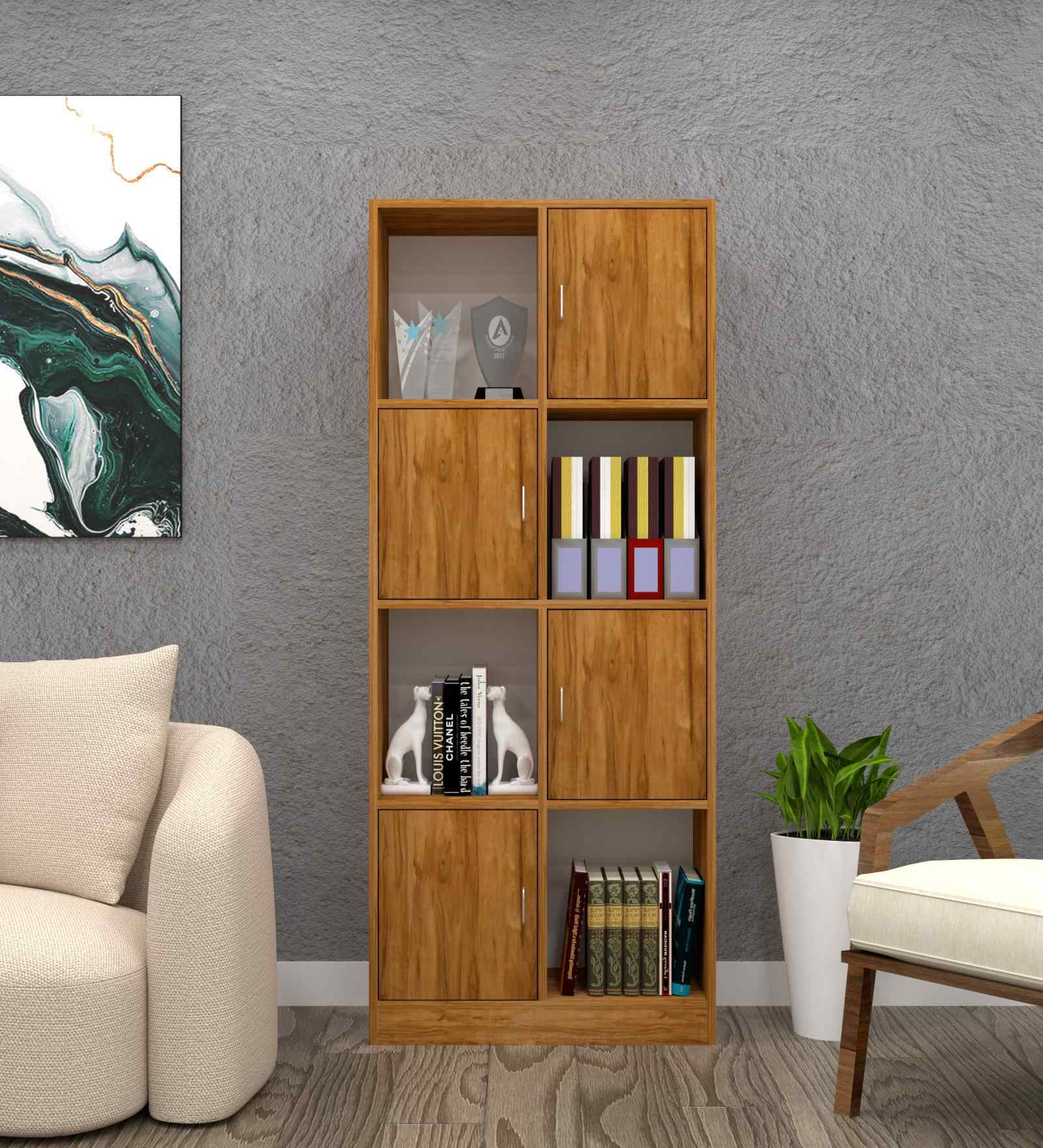Cinderella 8 Shelves Bookshelf in Plateau Apple Finish