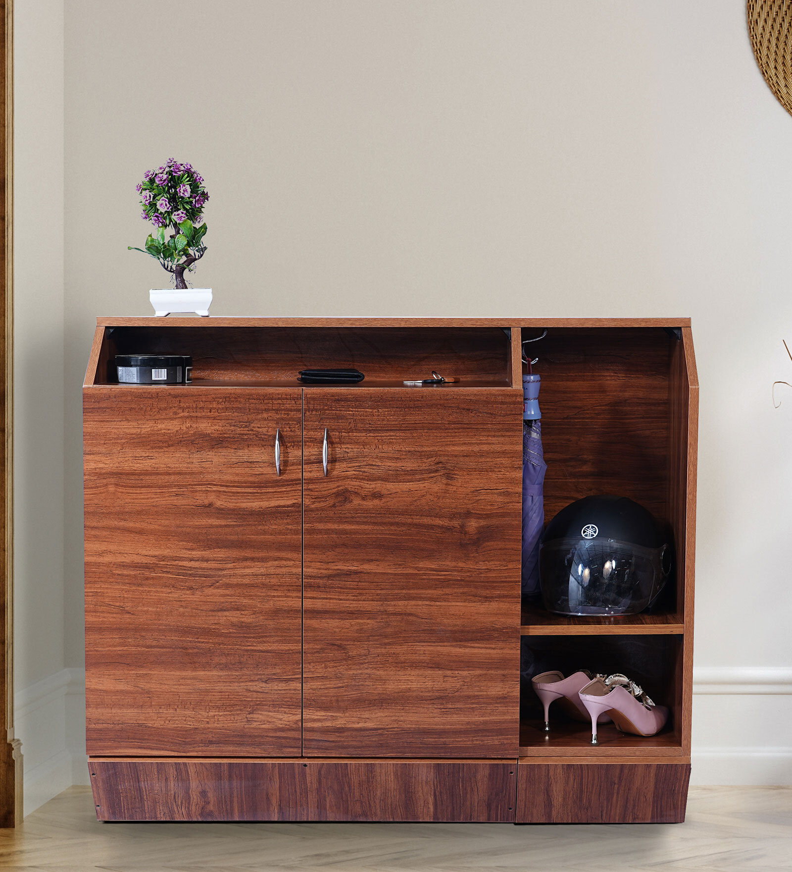 Cindy Shoe Cabinet In Tan Colour