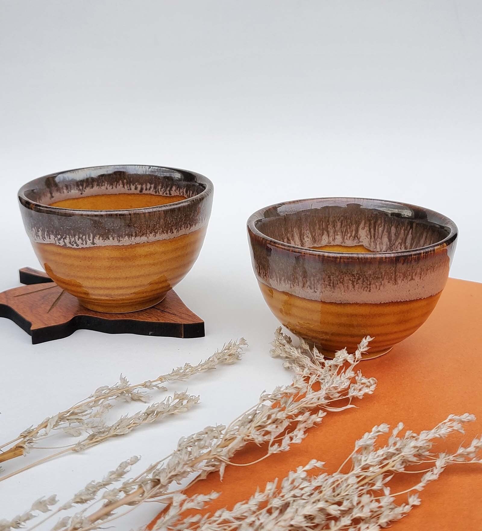 Cinnamon 150ml (Set of 2) Studio Pottery Dining Bowl