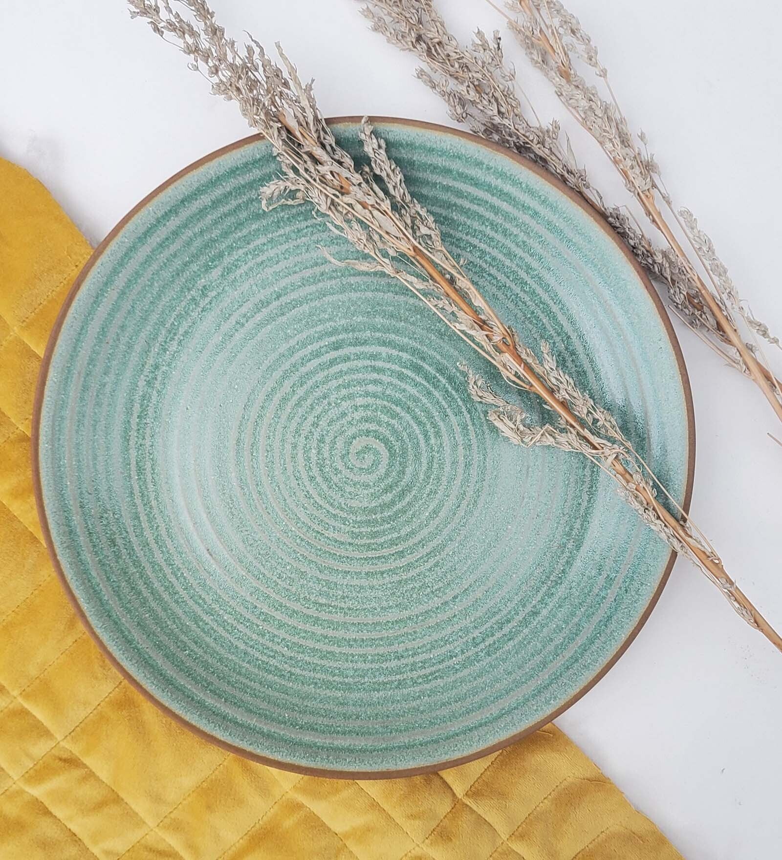 Circlet Azure 10 Inch Blue Ceramic Dinner Plate