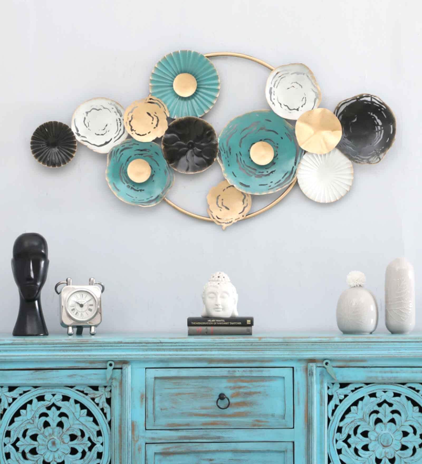 Circular Multicolour Metal Wall Art