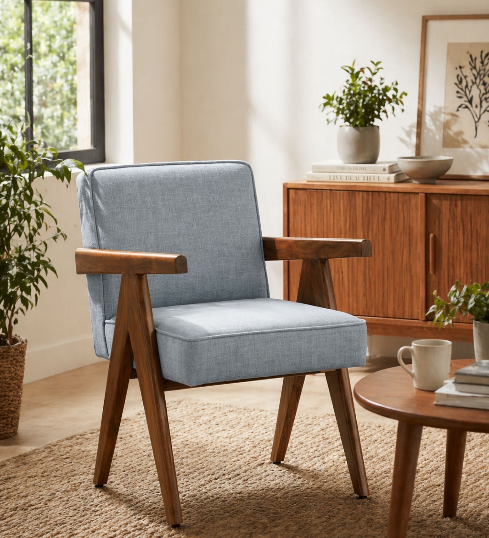 Civic Arm Chair In Grey Colour