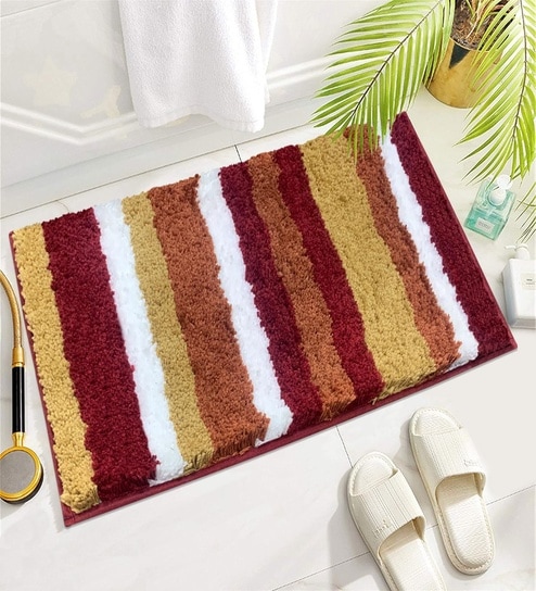 Cinnamon Microfibre 16x24 Inches Lightweight Bath Mat-image-3