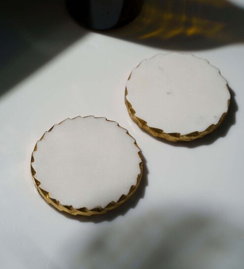 Circular (Set of 2) Marble Table Coaster