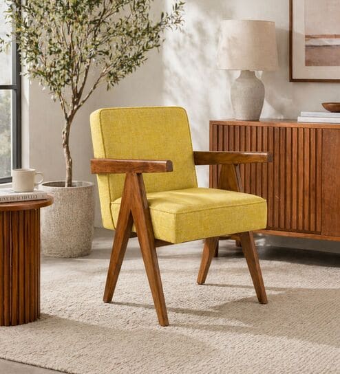 Civic Arm Chair In Zest Lime Colour
