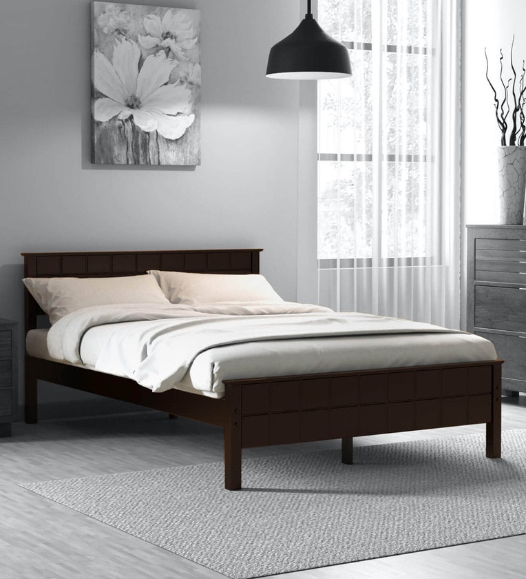 Buy Cipher Queen Size Bed in Espresso Finish by home Online Modern