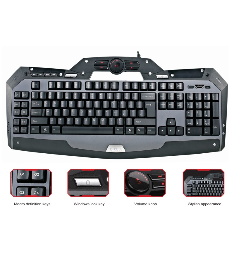 Circle Gaming USB Keyboard & Mouse Armor by Circle Online Keyboards Home Office Pepperfry