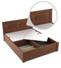 Ciara Queen Size Bed with Storage in Rigato Walnut Finish Storage