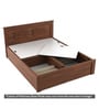 Ciara Queen Size Bed with Storage in Rigato Walnut Finish Storage