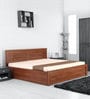 Ciara Queen Size Bed with Storage in Rigato Walnut Finish Storage